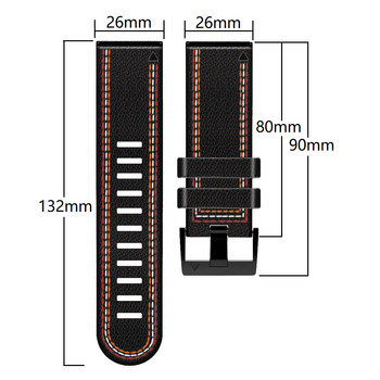 22 Δερμάτινο λουράκι ρολογιού 26 mm + σιλικόνη για Garmin Fenix 7X 7 6X 6 Pro 5X 5 Epix Gen 2 Smartwatch Quickfit Wristband βραχιόλι