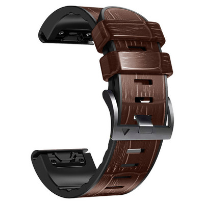 22 curele de curea de ceas din piele + silicon de 26 mm pentru Garmin Fenix 7X 7 6X 6 Pro 5X 5 Epix Gen 2 Smartwatch Quickfit brățară