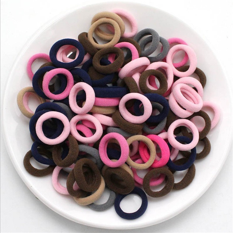 100 kom/lot Mini elastične gumice za kosu u korejskom stilu s konjskim repom, slatka gumica 2 cm, kawaii ukrasi za glavu, dodaci za kosu za djevojčice