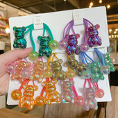 2PCS. Novi crtić, slatki medvjed cijelog tijela, djevojčice, dječje elastične trake za kosu, dječje gumice za kosu, dodaci za kosu princeze, dječja pokrivala za glavu