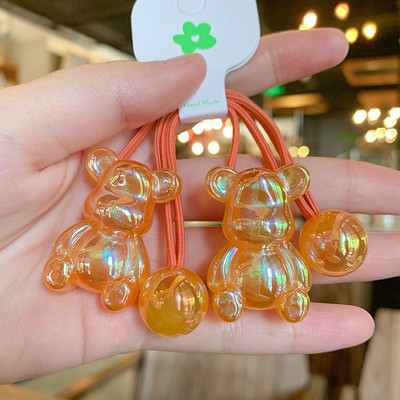 2PCS. Novi crtić, slatki medvjed cijelog tijela, djevojčice, dječje elastične trake za kosu, dječje gumice za kosu, dodaci za kosu princeze, dječja pokrivala za glavu