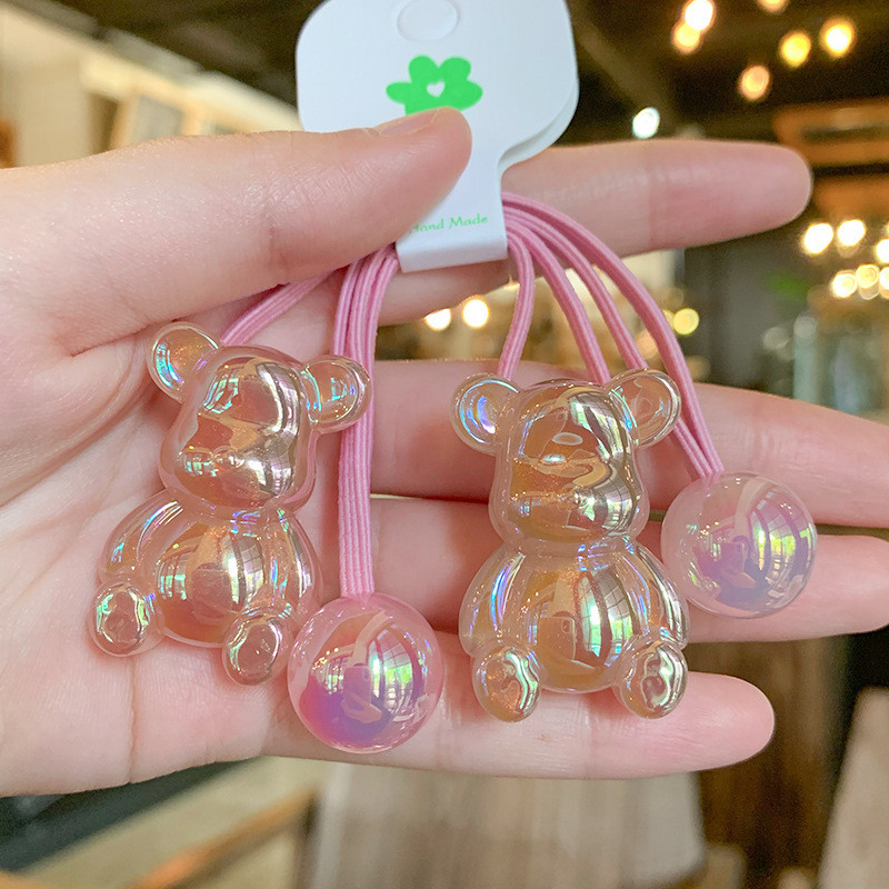 2PCS. Novi crtić, slatki medvjed cijelog tijela, djevojčice, dječje elastične trake za kosu, dječje gumice za kosu, dodaci za kosu princeze, dječja pokrivala za glavu