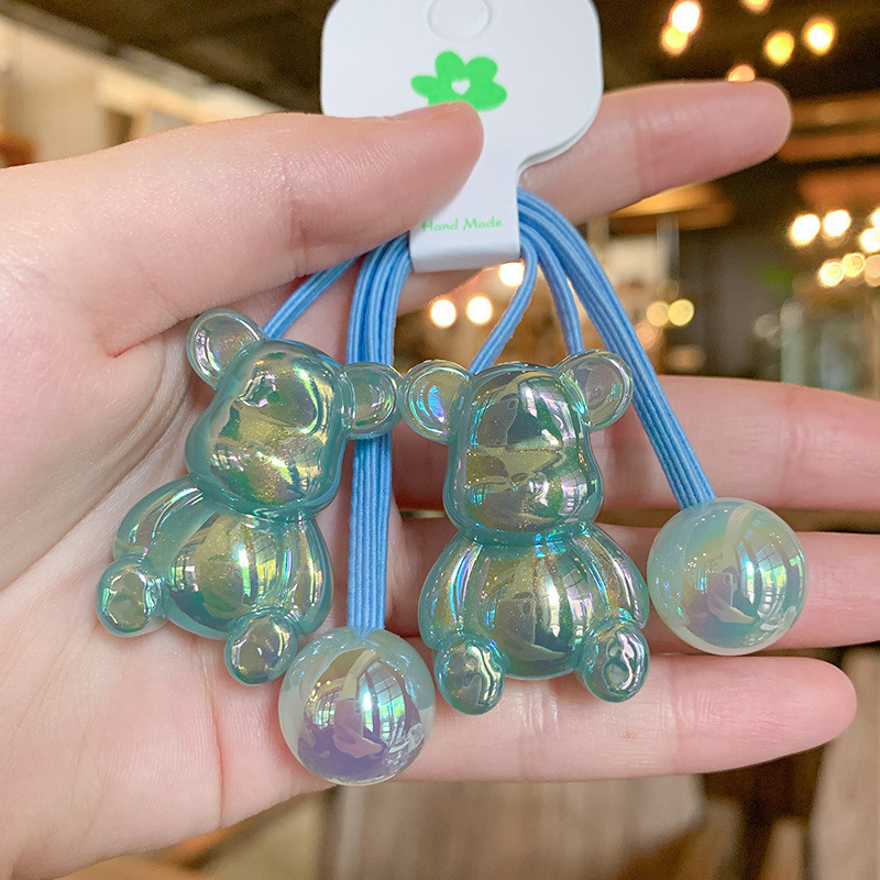 2PCS. Novi crtić, slatki medvjed cijelog tijela, djevojčice, dječje elastične trake za kosu, dječje gumice za kosu, dodaci za kosu princeze, dječja pokrivala za glavu