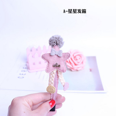 1 KOM. Izvrsna ručno rađena torba od tkanine Cvijet Crtić Životinje Dječja traka za glavu Zvijezde Mala princeza Učenici Trake za kosu Pokrivalo