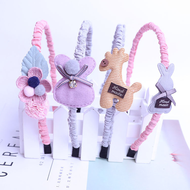 1 KOM. Izvrsna ručno rađena torba od tkanine Cvijet Crtić Životinje Dječja traka za glavu Zvijezde Mala princeza Učenici Trake za kosu Pokrivalo