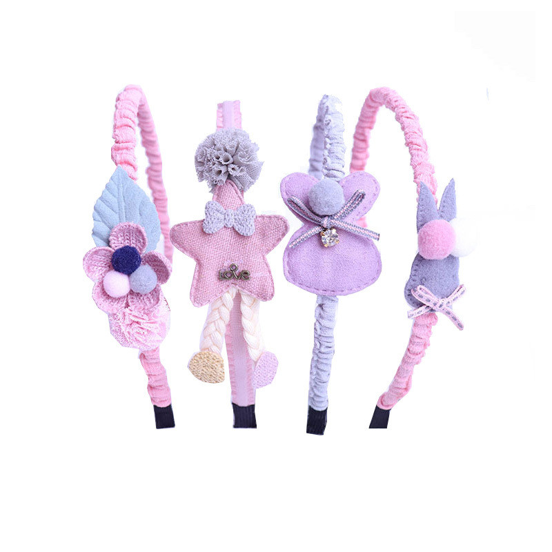 1 KOM. Izvrsna ručno rađena torba od tkanine Cvijet Crtić Životinje Dječja traka za glavu Zvijezde Mala princeza Učenici Trake za kosu Pokrivalo