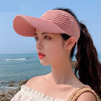 2023 New Women Hollow Out Knit Dome Bucket Καπέλο με φαρδύ γείσο Πτυσσόμενα Καπέλα παραλίας Καλοκαιρινό καπέλο ηλίου Καπέλο μπέιζμπολ εξωτερικού χώρου