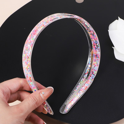 Διαφανείς κορδέλες κεφαλής Quicksand για Παιδιά Παιδικά Κορίτσια Μόδα Glitter Παγιέτες Δόντια Κορδέλες για τα μαλλιά Στεφάνη Αξεσουάρ για τα μαλλιά