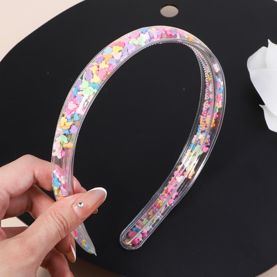 Διαφανείς κορδέλες κεφαλής Quicksand για Παιδιά Παιδικά Κορίτσια Μόδα Glitter Παγιέτες Δόντια Κορδέλες για τα μαλλιά Στεφάνη Αξεσουάρ για τα μαλλιά