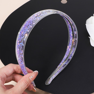 Διαφανείς κορδέλες κεφαλής Quicksand για Παιδιά Παιδικά Κορίτσια Μόδα Glitter Παγιέτες Δόντια Κορδέλες για τα μαλλιά Στεφάνη Αξεσουάρ για τα μαλλιά