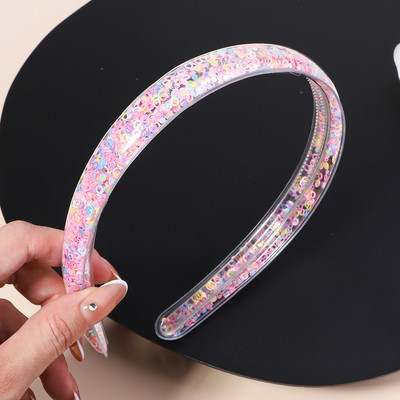 Διαφανείς κορδέλες κεφαλής Quicksand για Παιδιά Παιδικά Κορίτσια Μόδα Glitter Παγιέτες Δόντια Κορδέλες για τα μαλλιά Στεφάνη Αξεσουάρ για τα μαλλιά
