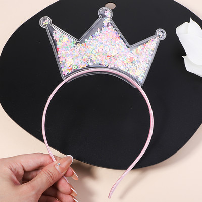 Διαφανείς κορδέλες κεφαλής Quicksand για Παιδιά Παιδικά Κορίτσια Μόδα Glitter Παγιέτες Δόντια Κορδέλες για τα μαλλιά Στεφάνη Αξεσουάρ για τα μαλλιά