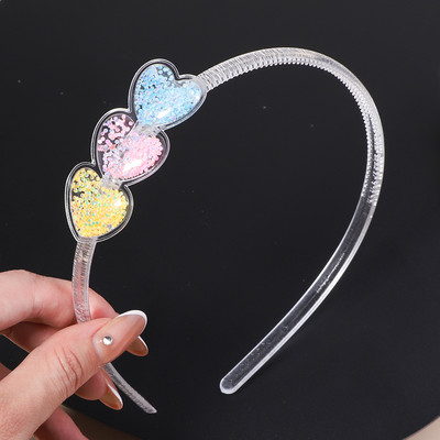 Διαφανείς κορδέλες κεφαλής Quicksand για Παιδιά Παιδικά Κορίτσια Μόδα Glitter Παγιέτες Δόντια Κορδέλες για τα μαλλιά Στεφάνη Αξεσουάρ για τα μαλλιά