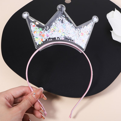 Διαφανείς κορδέλες κεφαλής Quicksand για Παιδιά Παιδικά Κορίτσια Μόδα Glitter Παγιέτες Δόντια Κορδέλες για τα μαλλιά Στεφάνη Αξεσουάρ για τα μαλλιά