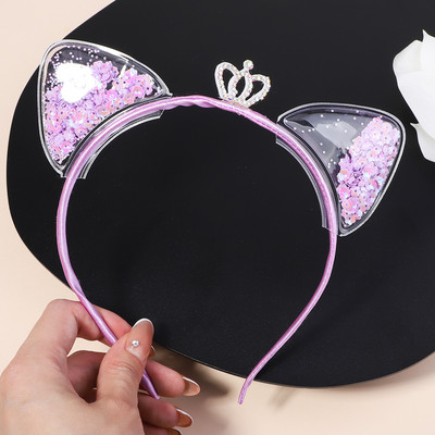 Διαφανείς κορδέλες κεφαλής Quicksand για Παιδιά Παιδικά Κορίτσια Μόδα Glitter Παγιέτες Δόντια Κορδέλες για τα μαλλιά Στεφάνη Αξεσουάρ για τα μαλλιά