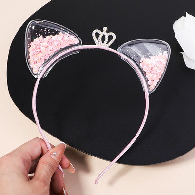 Διαφανείς κορδέλες κεφαλής Quicksand για Παιδιά Παιδικά Κορίτσια Μόδα Glitter Παγιέτες Δόντια Κορδέλες για τα μαλλιά Στεφάνη Αξεσουάρ για τα μαλλιά