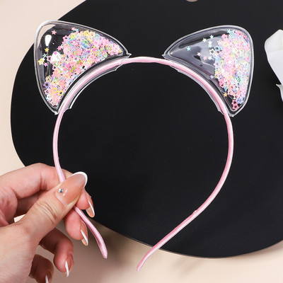 Διαφανείς κορδέλες κεφαλής Quicksand για Παιδιά Παιδικά Κορίτσια Μόδα Glitter Παγιέτες Δόντια Κορδέλες για τα μαλλιά Στεφάνη Αξεσουάρ για τα μαλλιά