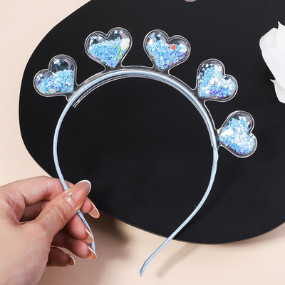Διαφανείς κορδέλες κεφαλής Quicksand για Παιδιά Παιδικά Κορίτσια Μόδα Glitter Παγιέτες Δόντια Κορδέλες για τα μαλλιά Στεφάνη Αξεσουάρ για τα μαλλιά