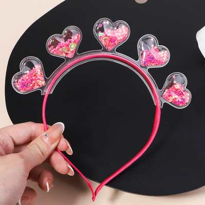 Διαφανείς κορδέλες κεφαλής Quicksand για Παιδιά Παιδικά Κορίτσια Μόδα Glitter Παγιέτες Δόντια Κορδέλες για τα μαλλιά Στεφάνη Αξεσουάρ για τα μαλλιά