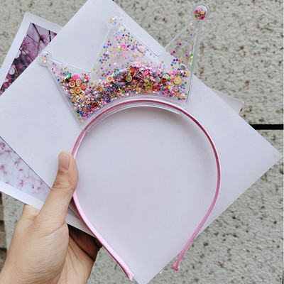 Διαφανείς κορδέλες κεφαλής Quicksand για Παιδιά Παιδικά Κορίτσια Μόδα Glitter Παγιέτες Δόντια Κορδέλες για τα μαλλιά Στεφάνη Αξεσουάρ για τα μαλλιά