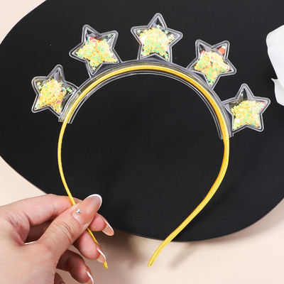 Διαφανείς κορδέλες κεφαλής Quicksand για Παιδιά Παιδικά Κορίτσια Μόδα Glitter Παγιέτες Δόντια Κορδέλες για τα μαλλιά Στεφάνη Αξεσουάρ για τα μαλλιά