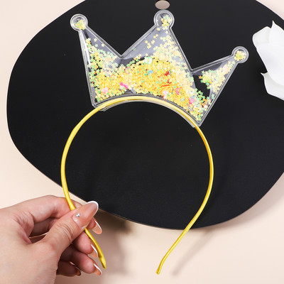 Διαφανείς κορδέλες κεφαλής Quicksand για Παιδιά Παιδικά Κορίτσια Μόδα Glitter Παγιέτες Δόντια Κορδέλες για τα μαλλιά Στεφάνη Αξεσουάρ για τα μαλλιά