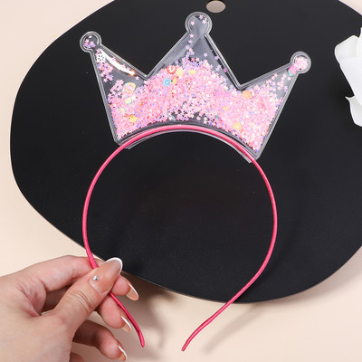 Διαφανείς κορδέλες κεφαλής Quicksand για Παιδιά Παιδικά Κορίτσια Μόδα Glitter Παγιέτες Δόντια Κορδέλες για τα μαλλιά Στεφάνη Αξεσουάρ για τα μαλλιά