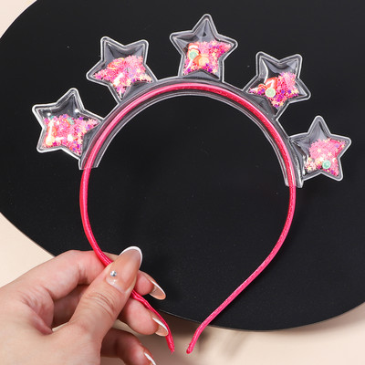 Διαφανείς κορδέλες κεφαλής Quicksand για Παιδιά Παιδικά Κορίτσια Μόδα Glitter Παγιέτες Δόντια Κορδέλες για τα μαλλιά Στεφάνη Αξεσουάρ για τα μαλλιά