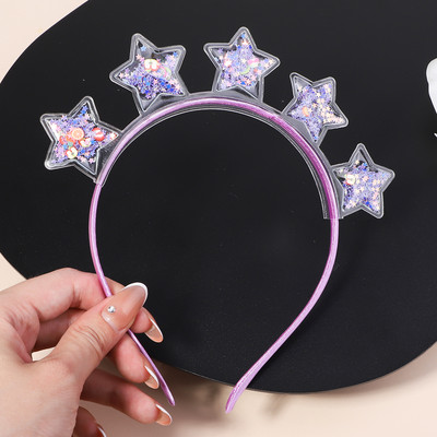 Διαφανείς κορδέλες κεφαλής Quicksand για Παιδιά Παιδικά Κορίτσια Μόδα Glitter Παγιέτες Δόντια Κορδέλες για τα μαλλιά Στεφάνη Αξεσουάρ για τα μαλλιά