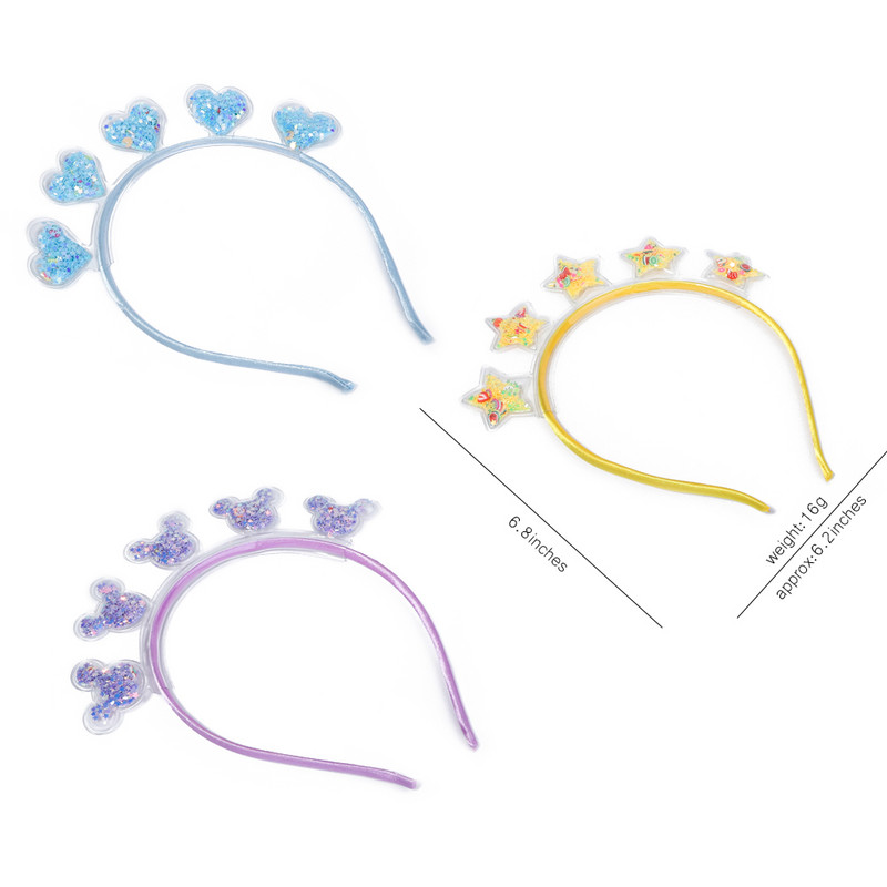 Διαφανείς κορδέλες κεφαλής Quicksand για Παιδιά Παιδικά Κορίτσια Μόδα Glitter Παγιέτες Δόντια Κορδέλες για τα μαλλιά Στεφάνη Αξεσουάρ για τα μαλλιά