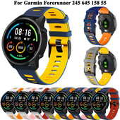 20 mm silikoonpael Garmin Forerunner 245 645 MUSIC 158 Sport randmepael Vivoactive 3 3t Vivomove HR käevõru Correa jaoks