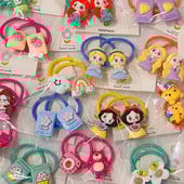 10db Új Aranyos Rajzfilm Felhők Szivárvány Hercegnős Fejfedők Gyerekek Rugalmas Hajkötők Gyerek Nyakkendők Lányok Kiegészítők Baba fejfedők