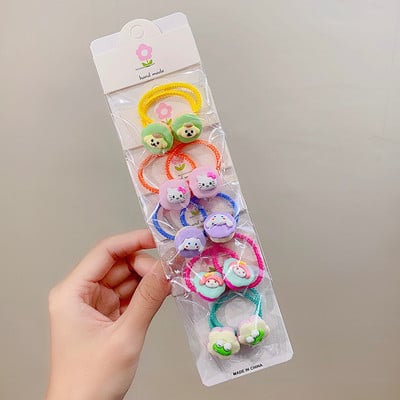 10db Új Aranyos Rajzfilm Felhők Szivárvány Hercegnős Fejfedők Gyerekek Rugalmas Hajkötők Gyerek Nyakkendők Lányok Kiegészítők Baba fejfedők