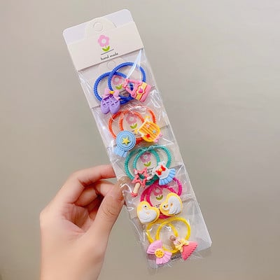 10db Új Aranyos Rajzfilm Felhők Szivárvány Hercegnős Fejfedők Gyerekek Rugalmas Hajkötők Gyerek Nyakkendők Lányok Kiegészítők Baba fejfedők