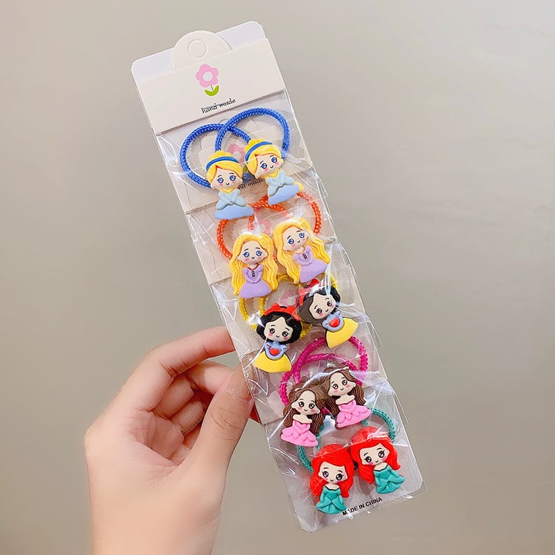 10db Új Aranyos Rajzfilm Felhők Szivárvány Hercegnős Fejfedők Gyerekek Rugalmas Hajkötők Gyerek Nyakkendők Lányok Kiegészítők Baba fejfedők