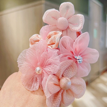 Χαριτωμένα λουλούδια σχοινιά μαλλιών Παιδικά Γλυκό λαστιχένιο δαχτυλίδι για τα μαλλιά Little girl Hairband Ponytail Αξεσουάρ μαλλιών Αξεσουάρ κεφαλής
