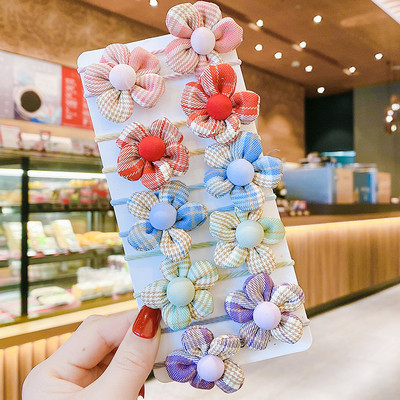 Frânghii de păr cu flori drăguțe Copii Dulce Bandă de cauciuc Inel de păr Fetiță Bandă de păr Suporturi pentru coadă de cal Accesorii pentru păr Articole pentru cap