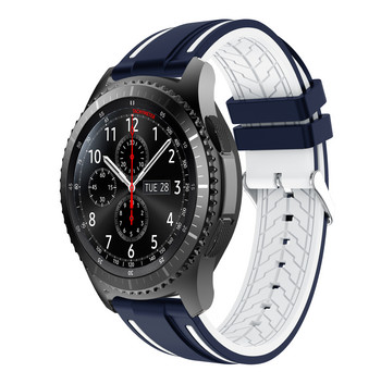 Για Gear S3 Sport Band 22mm λουράκι σιλικόνης Classic ρολόι για Samsung Galaxy Watch 46mm/Gear S3 Frontier Bracelet Wristband