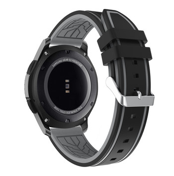Για Gear S3 Sport Band 22mm λουράκι σιλικόνης Classic ρολόι για Samsung Galaxy Watch 46mm/Gear S3 Frontier Bracelet Wristband