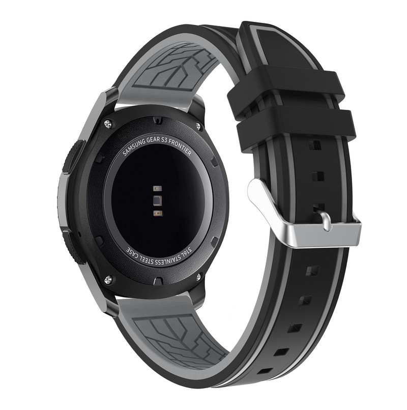 Pentru Gear S3 Sport Band 22mm Curea din silicon Curea clasică de ceas pentru Samsung Galaxy Watch 46mm/Brățară Gear S3 Frontier.
