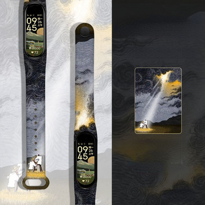 Za Mi Band 7 6 5 4 3 remen Silikonski cvjetni ispis uzorka Blet Za Xiao MI 6 5 4 3 Remen za sat Narukvica Pametni remen za narukvicu