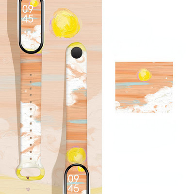 Za Mi Band 7 6 5 4 3 remen Silikonski cvjetni ispis uzorka Blet Za Xiao MI 6 5 4 3 Remen za sat Narukvica Pametni remen za narukvicu