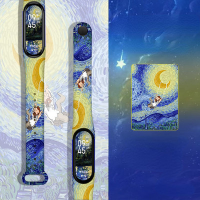 Za Mi Band 7 6 5 4 3 remen Silikonski cvjetni ispis uzorka Blet Za Xiao MI 6 5 4 3 Remen za sat Narukvica Pametni remen za narukvicu