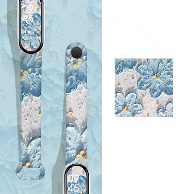 Za Mi Band 7 6 5 4 3 remen Silikonski cvjetni ispis uzorka Blet Za Xiao MI 6 5 4 3 Remen za sat Narukvica Pametni remen za narukvicu