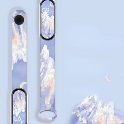 Za Mi Band 7 6 5 4 3 remen Silikonski cvjetni ispis uzorka Blet Za Xiao MI 6 5 4 3 Remen za sat Narukvica Pametni remen za narukvicu