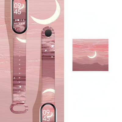 Za Mi Band 7 6 5 4 3 remen Silikonski cvjetni ispis uzorka Blet Za Xiao MI 6 5 4 3 Remen za sat Narukvica Pametni remen za narukvicu