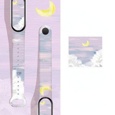 Za Mi Band 7 6 5 4 3 remen Silikonski cvjetni ispis uzorka Blet Za Xiao MI 6 5 4 3 Remen za sat Narukvica Pametni remen za narukvicu