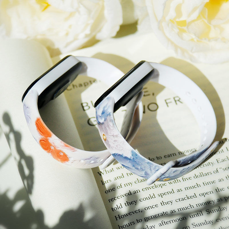 Za Mi Band 7 6 5 4 3 remen Silikonski cvjetni ispis uzorka Blet Za Xiao MI 6 5 4 3 Remen za sat Narukvica Pametni remen za narukvicu