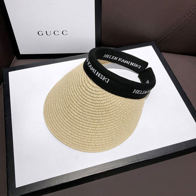 Prazan slamnati šešir Putni suncobran Kapa šešira za sunce Trendy Superlite sklopiva smotana kapa za plažu Nošnja za krstarenje Kapa sa šiltom za žene