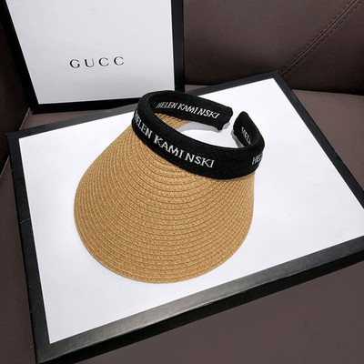 Prazan slamnati šešir Putni suncobran Kapa šešira za sunce Trendy Superlite sklopiva smotana kapa za plažu Nošnja za krstarenje Kapa sa šiltom za žene